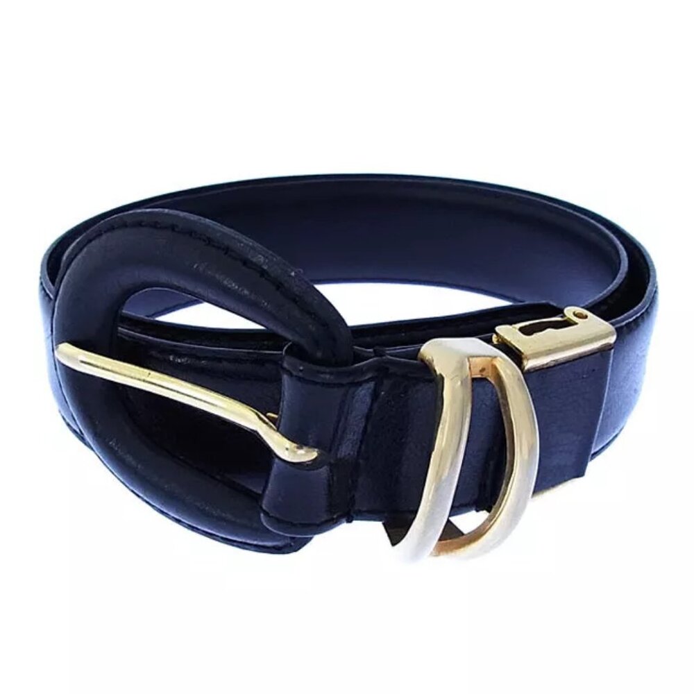Lancel belt Black Gold Woman Authentic Used